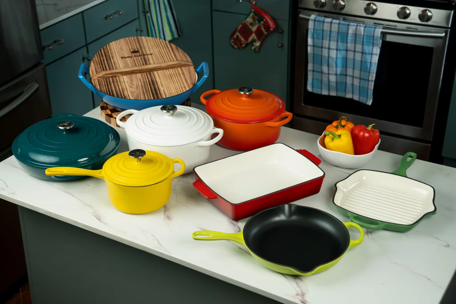 Flotty cast iron cookware collection